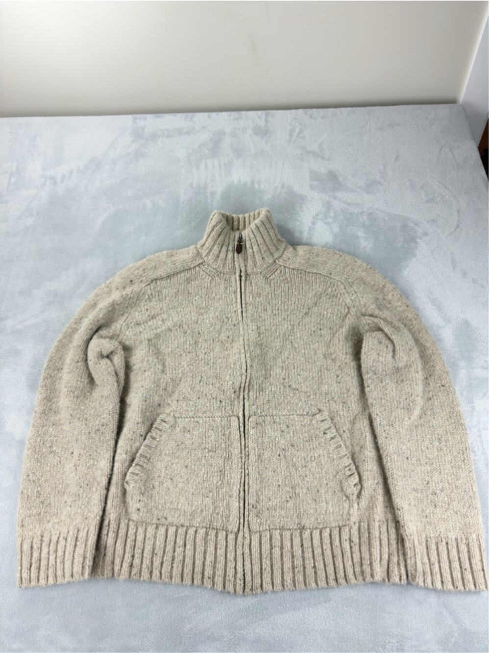 Polo Ralph Lauren Men's Size XXL Full Zip Knit Cardigan Sweater Wool Mix Jacket